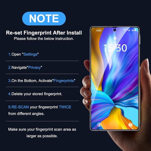 Uyiton Unbreak-Glass for Samsung Galaxy S22+ Plus Protector ، [دعم بصمات الأصابع بالموجات فوق الصوتية] in Kuwait