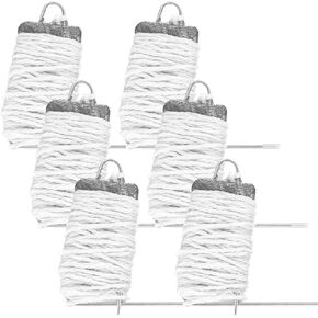 6 Pack Crab Throw Line Length 30 Ft/ 9 M Crab Weighted Throw with 4oz Lead Weight Drop Hand Line for Catching