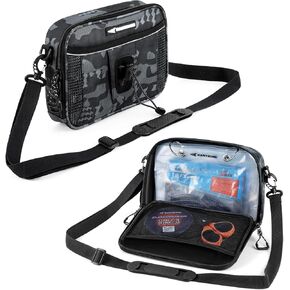 KastKing BaitSpace Detachable Bait Binder Tackle Bag – Large Clear Sleeves, Durable 900D Water-resistant Fabric, Soft Plastic Bait Storage For Hooks, Sinkers & Fishing Accessories