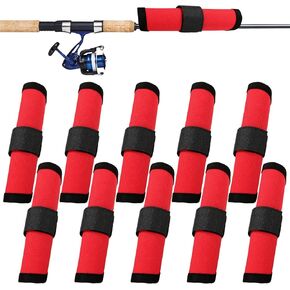 10 Pcs Fishing Hook Covers，Lure Covers，Fishing Lure Wraps，Protector Guard to Keep Fishermen Safe for Rod（red）