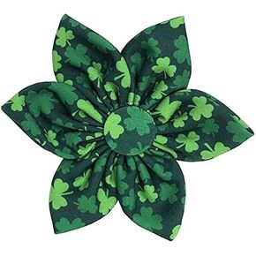 Huxley & Kent Pet Pinwheel | Lucky Shamrock (Large) | St. Patricks Day Collar Accessory for Dogs/Cats | Bow Collar Attachment | Cute, Comfortable Accessory | H&K Pinwheel for Pets