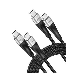 Extra Long USB C to USB C Cable 15FT 100W, USB C Charger Cable Fast Charging Cord Braided, Type C Cable for iPhone 15/15Plus/15Pro/Max, MacBook Pro/Air, iPad Pro/Air/Mini,Samsung,Pixel,Laptop