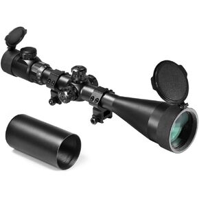 Barska Extreme Rifle Scope Fully Multi Coated Illuminated Mil-Dot Side Parallax Adjustments for Long Range Shooting