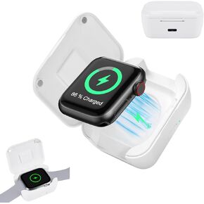 Watch Watch Wireless Charging Bank لشاحن Apple Watch ، وشاحن السفر السريع Iwatch ، بنك الطاقة المغناطيسي المضغوط ، لسلسلة Apple Watch 10 9 8 7 6 5 4 3 2 1 SE (1pc)