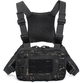 Tactical Chest Pack EDC Chest Bag Utility Molle Chest Rig Pouch with CCW Compartment Adjustable Strap Admin Pouch