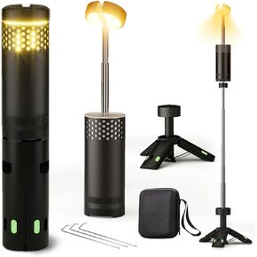 Camping Lights Telescopic,10000mAh Collapsible Magnetic Camping Lantern Rechargeable IPX5 Waterproof Flashlights Portable Foldable Tent Light for Power Outages, Camping, Hiking, Emergency