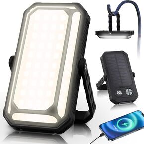 Rechargeable Camping Lantern, 10000 mAh Dimmable Camp Lights with 12 Modes, 4000LM LCD Display Tent Light for Power Outages, Hurricane, Hiking, Fish, Emergency, Home Use