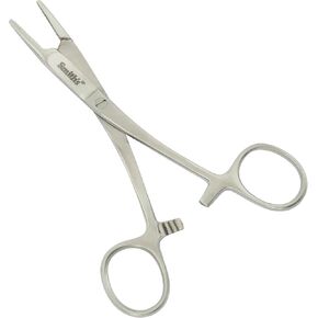 Smith’s 51392 5.5" Fly Fishing Forceps | Stainless Steel Material | Large Finger Loops | Three Locking Positions | Serrated Jaws | Fly Fishing Forceps | Locking Scissors | Hook Remover