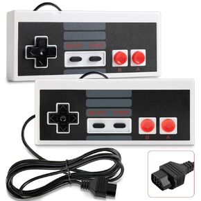 جهاز تحكم XIQIDIANR الكلاسيكي NES لنظام الترفيه NES 8 بت ، لوحة التحكم في وحدة التحكم في وحدة التحكم NES ، 2 عبوة