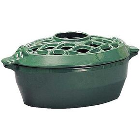 Woodeze Home Indoor Disporative Wood Stove Cast Iror Mitcidifier 3 Qt Lattice Top Steamer - Forest Green