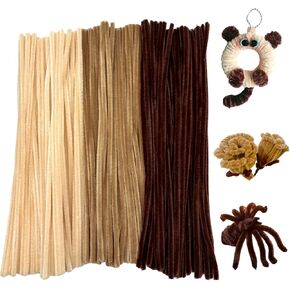 300pcs Pipe Cleaners Craft Bulk,3 Assorted Colors Green Pipe Cleaners,6mm x 12inch Thick Fuzzy Chenille Stem Sticks for Craft Art DIY Projects Decorations
