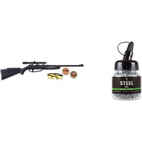 Daisy 880 Powerline Air Rifle Kit (includes 500 pellets, 750 BBS) with Air Venturi 2,500 Zinc-Plated Steel BBS