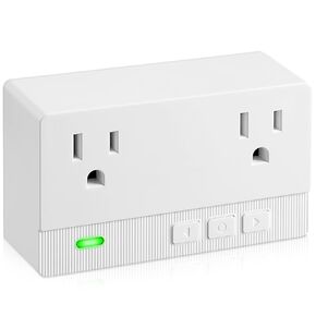 Power Failure Alarm with 2 Socket,80-110dB Adjustable Freezer Alarm with 4 Siren,Power Loss Alert with LED Indicator,Blackout Alert for GFI/GFCI Trips,Refrigerator,Aquarium Air Pump