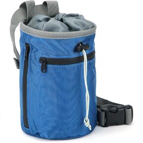 QWORK Chalk Bag for Rock Climbing & Workouts -Bouldering Chalk Bag, No Leak Drawstring Chalk Bag