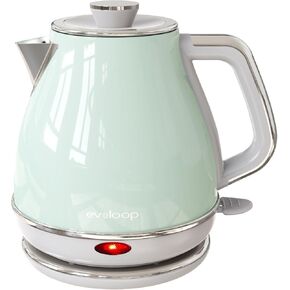 Electric Tea Kettle, 1500W /1.0L Hot Water Boiler Heater Pot, Retro Small Electric Kettle, 100% Stainless Steel BPA Free Electric Teapot, Auto Shut-Off & Boil-Dry Protection