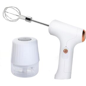 100ML Electric Garlic Chopper and Cordless Hand Mixer Bundle