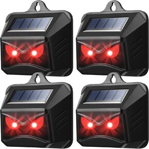 18 Pack Solar Control Light Nocturnal Animal Repeller Outdoor Deterrent Devices Light Sensor Animal Repellent for Skunk Deer Coyote Fox Raccoon Cat Garden Yard Farm Chicken Coop (Black)