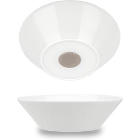 silwy® Non-Slip Magnetic Porcelain Bowls (Set of 2) - Ideal for Camping, Caravaning, and Boating - Stackable Without Rattling