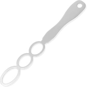 Peanut Butter Stirrer, 8.66x1.11in Stainless Steel Stirring Tool Heat Resistant No Mess Design Manual Butter Churner Easy to Clean Universal Mixer for Yogurt Sauces Dough and More