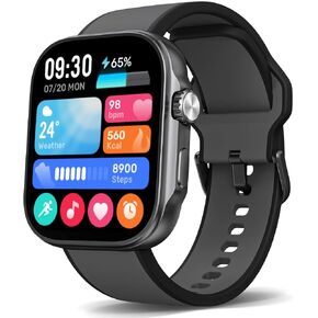 Smart Watch for Men Women, 1.99" AMOLED Display Fitness Tracker,Smartwatch(Answer/Make Calls), IP68 Waterproof 100+ Sport Mode Activity Tracker, Heart Rate Sleep Monitor, iOS Android Compatible