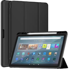 Fire Max 11 Tablet case (13th Gen, 2023), DJ&RPPQ Soft TPU Back with Dual Angle Lightweight Trifold Stand Auto Wake/Sleep Fits Fire Max 11 Tablet Also for Sony Nokia Incompatible with iPad,Navy Blue