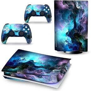 PS-5 Slim Skin Controller Console Panels Decal Cover Stickers 5 Play Station Disc Edition Version Accessories Decor Vinyl Wrap Bubble-Free Easy to Apply