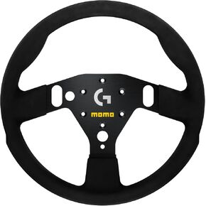 MOMO Motorsport SIM GT 320 Racing Wheel - 320mm Professional Gaming Controller, Italian Handcrafted Design, Compatible with Logitech G RS Hub, Premium Microfiber Grip | Xbox Series X/S PS4/PS5 PC