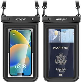 [Up to 8.5"] Floating Waterproof Phone Pouch 2 Pack - Floatable Waterproof Phone Case with Lanyard for iPhone 16 15 Pro Max, Galaxy S24 S23 Ultra, IPX8 Cellphone Dry Bags, Beach Vacation Essentials