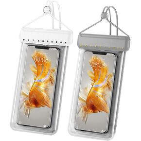 [2 حزمة حقيبة هاتف مقاومة للماء ， IPX8 PRINCE PRINCE PRINCE PROFT BAC LAG لـ iPhone 15 14 13 12 11 XS XR X PRO MAX بالإضافة