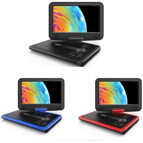 11.5" ieGeek Black and Blue and Red Portable DVD Player Set