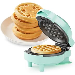 4-Slice Waffle Maker with Nonstick Surface, 1200W Waffle Iron, Time & Temperature Control, LCD Display, Perfect Waffle Maker for Kids and Families, Stainless Steel, Silver