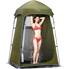Vidalido Outdoor Camping Shower Tent Easy Setup Privacy Tent Changing Room Portable Camp Shower Tents for Camping with Floor, Waterproof Privacy Shelters Camping Toilet Tent