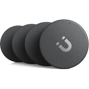 4 Pack Strong Magnetic AirTag Holder | Shatterproof | Compatible with Apple AirTag, Waterproof AirTag Magnet Holder,Extra 3M Tape for Optional Mounting, AirTag Magnetic Case for Car -Black