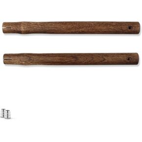 2-Pack 16.6" Beech Wood Axe Handles Throwing Tomahawks and Axes, Replacement Kit Includes Steel Wedges