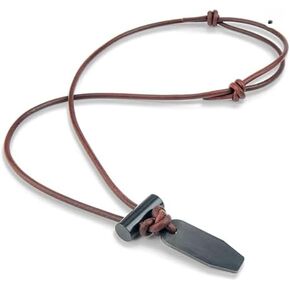 Outdoor Fire Starter Necklace – Emergency Survival Tool with Ferro Rod, Ceramic Striker & Paracord Lanyard