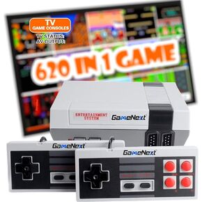 Retro Game Console,Classic Mini Handheld Video Game Console Built-in 620 Classic Edition Games, AV Output and Dual Game Controllers