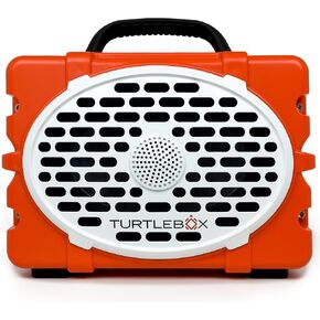 Turtlebox Original Gen 2: Loud! Outdoor Portable Bluetooth 5.0 Speaker | Rugged, IP67, Waterproof, Impact Resistant & Dustproof (Rich, Full Sound,120db, Pair Stereo) (Original Gen 2, White/Black)