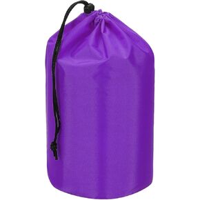 PATIKIL Stuff Sack, 5 x 10 Inch Waterproof Outdoor Storage Sack Portable Drawstring Dust Flap Bag Lightweight Sleeping Bag for Camping Hiking Backpacking, Purple