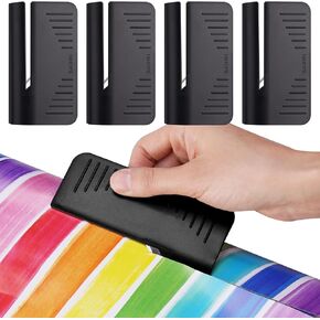 NiHome 4-Pack Wrapping Paper Cutters with Storage Box, Gift Wrap Cutter Tool, Gift Paper Roll Cutter for Christmas Xmas, New Year and Birthday Gift Wrapping, Ergonomic for Cutting Small & Large Rolls