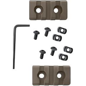 Gotical 3 Slot Mlok Rail DE Color Aluminium Three Slot Rail Picatinny Rail Set of 2 Pieces (D-Earth)