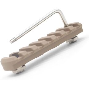 Smith's KIT 7 Slot Rail for M-Rail System Chamfer Edges & Bevelved Ends AluminumT6-Tan/FDE