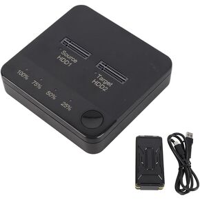 M.2 SSD Duplicator, Hard Drive Cloner Dual Bay and Dock Offline 1Gbps Reading Writing USB C to SATA Docking Station for B Key/B M Key Old SSD Data Transmission Size 2230 22242 2260 2280 22110