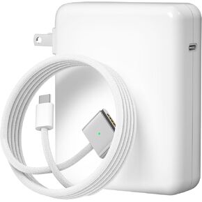 140W Charger for MacBook Pro 16 14 inch Mac Air 15 13 inch 2025 2024 2023 2022 2021 M1–M4【Original Quality】 Type C Fast Charger Power Adapter & 6.6FT Type C to Magnetic 3 Cable LED Between 20021-2025