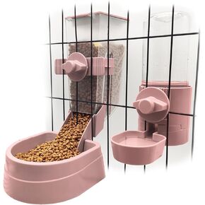 BNOSDM RABBIT Automatic Food Footer and Water Dispenser Bunny Gravity Feeding Station Setter Set Tarching Dispensing Septists for Ferret ، Guinea CHINCHILLAS HINCEN (Blue)