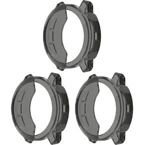 Case Cover Compatible for Garmin Instinct 2 2s Protector Case Soft TPU Bumper Anti-Scratch Shell Protective Covers (Black+Clear, Instinct 2s)