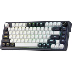 Redragon K720 اللوحة اللاسلكية CNC Gasket Gaming Gaming لوحة مفاتيح مع شاشة ومقبض ، 81 مفتاح المفاتيح الميكانيكية ، SMART 1.14 '' ' in Kuwait