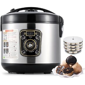 Moongiantgo 8L Garlic Garlmener Marlming Machering Garlmenter Machine ، سهلة تشغيل التلقائي التلقائي سعة ذكية صانع الثوم الأسود مع التحكم في الوقت الدقيق لمدة 6-16 أيام ، 110 فولت (8L)