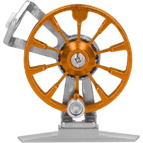 Right-Handed Fishing Spinning Reels, Smooth Ice Fishing Reel, Lightweight 2.1in Aluminum Alloy Equipped with Ceramic Wire Hole, for Ice Fishing Boat Fishing(Golden)