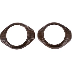 2 Pcs A Pillar Speaker Ring Cover Trim for Jeep Wrangler JK JKU 2 Door 4 Door 2015-2017 Window A Pillar Front Horn Speaker Cover ABS Wood Pattern