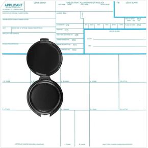 Fingerprint Kit FD-258 Cards, Reusable Ink Pad, 11-1-20 Newest Version-10 Pack